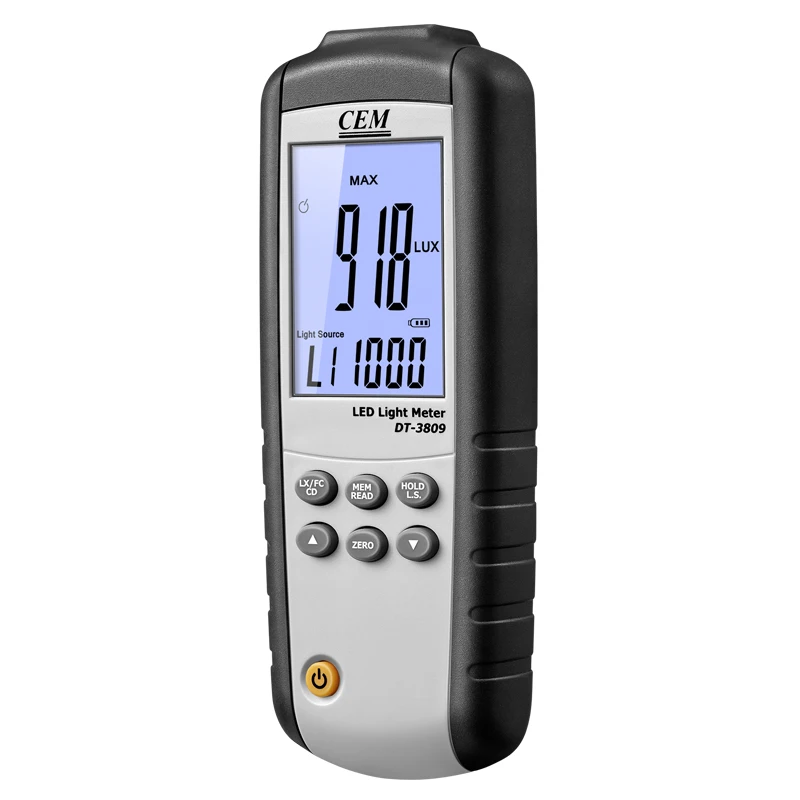 إضاءة LED/مقياس إضاءة يصل إلى 400,000 لوكس / 40,000 قدم شاشة بإضاءة خلفية كبيرة، عداد إضاءة للنباتات، مصابيح LED للمنزل والمكتب