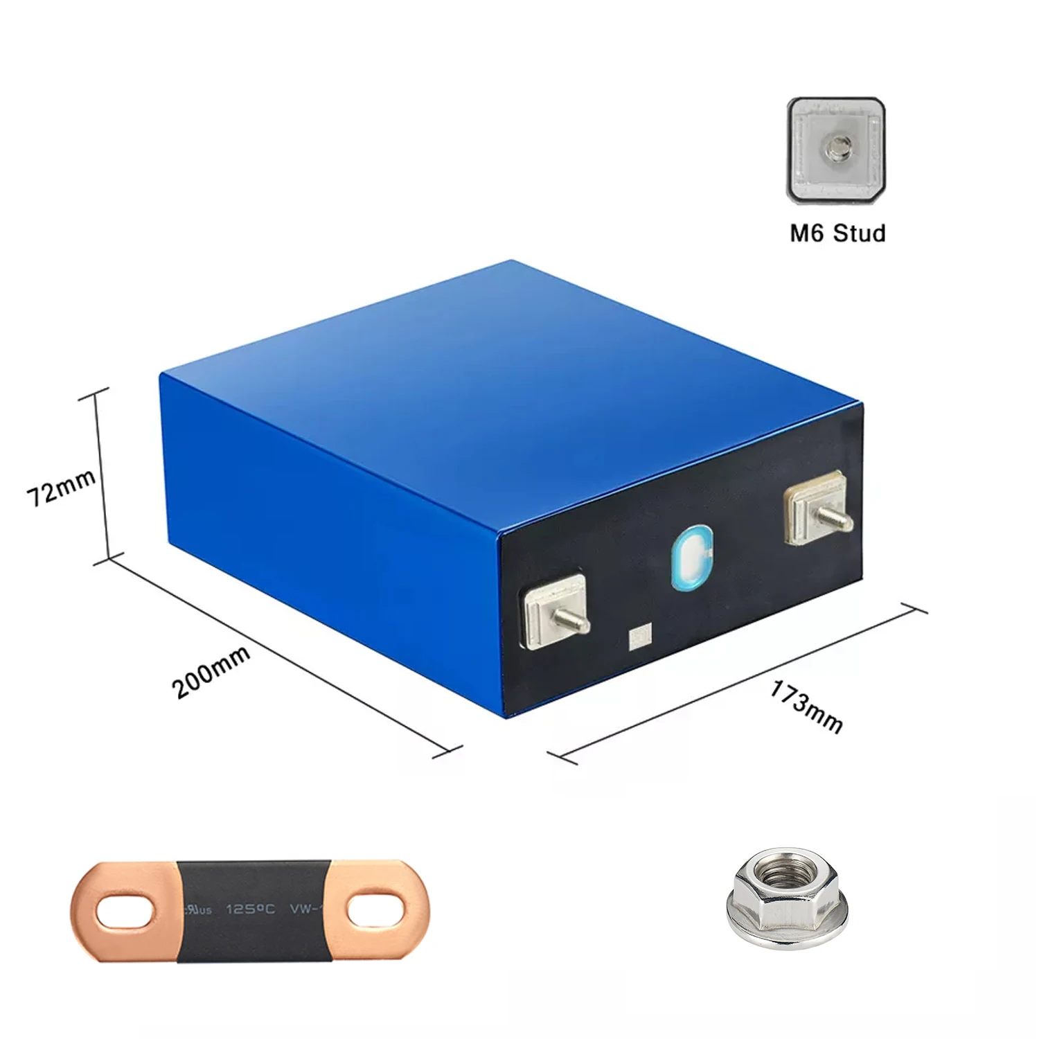 Grade A 3.2V 310AH Rechargeable LiFePO4 Lithium Iron Phosphate Battery Cells with QR Code, for RV/Electric Vehicle/Golf Carts