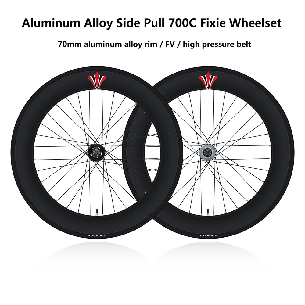 

700C 70MM Fixed Gear Bike Wheels Aluminum Alloy Flip-flop 36H Fixie Bicycle Track Wheelset 70mm Single Speed Racing Wheel set