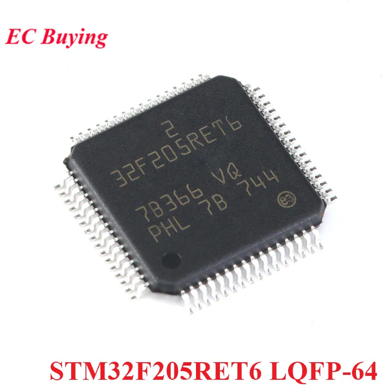 2Pcs/1pc STM32F205RET6 STM32F205 STM32 F205RET6 F205RE LQFP-64 Cortex-M3 32-bit Microcontroller MCU IC Controller Chip