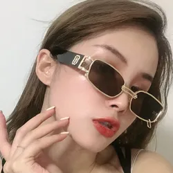 Women Luxury Sunglasses Brand Designer Vintage Punk Men Sun Glasses Popular Fashion Small Rectangle Shades UV400 Gafas de sol