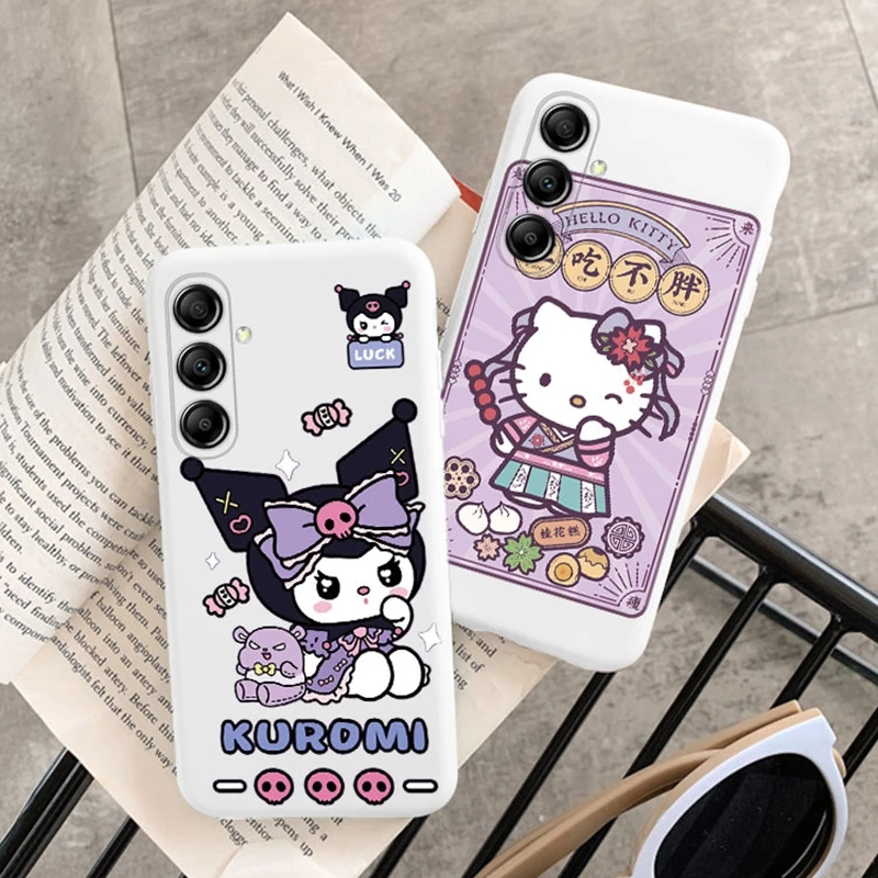 만화 Kuromi 키티 Cinnamoroll 귀여운 전화 케이스 삼성 A15 A25 A35 A55 A14 A24 A34 A54 M14 M15 M23 M34 M35 M54 M55 커버