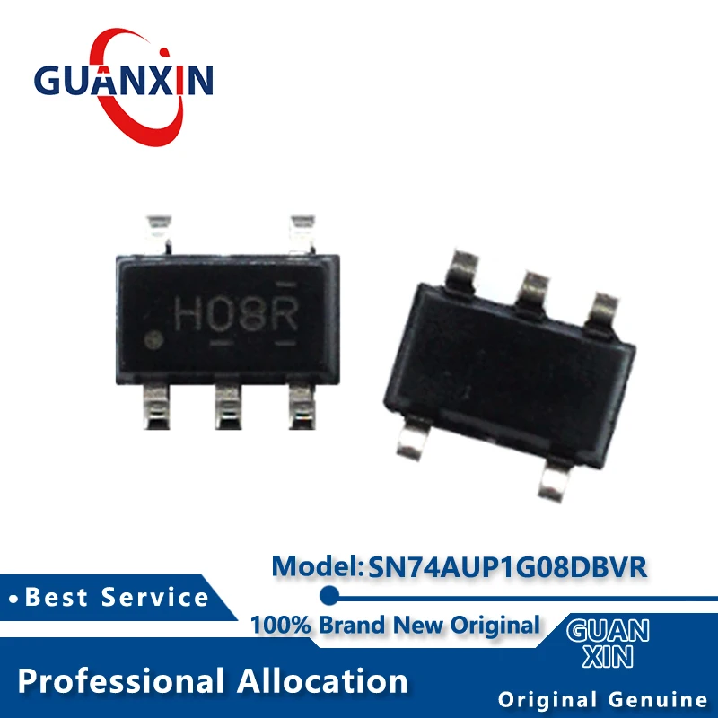 

100% New Electronic SN74AUP1G08DBVR SN74AUP1G08DBVT Marking HO8R SOT-23-5 SN74AUP1G08