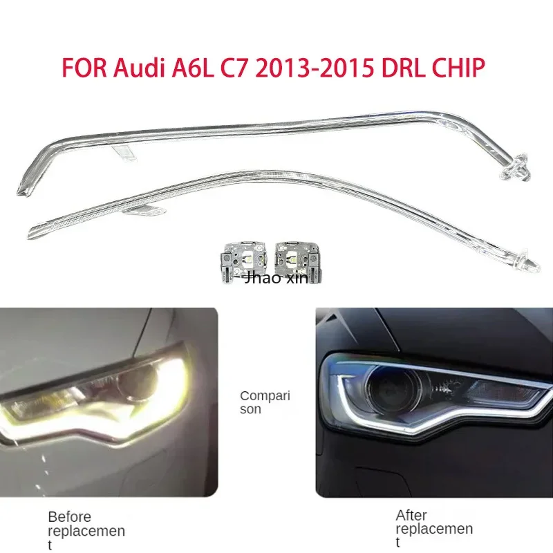 

Car Headlights DRL Light Strips Angel Eyes Chip Ballast Module Illuminations Maintenance Accessories for Audi A6L C7 2013-2015