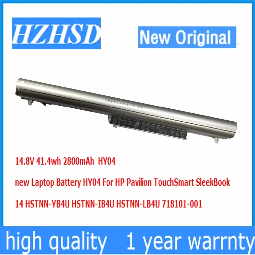 14.8V 41.4wh 2800mAh New Original HY04 Laptop Battery For HP Pavilion SleekBook 14 HSTNN-YB4U HSTNN-IB4U HSTNN-LB4U 718101