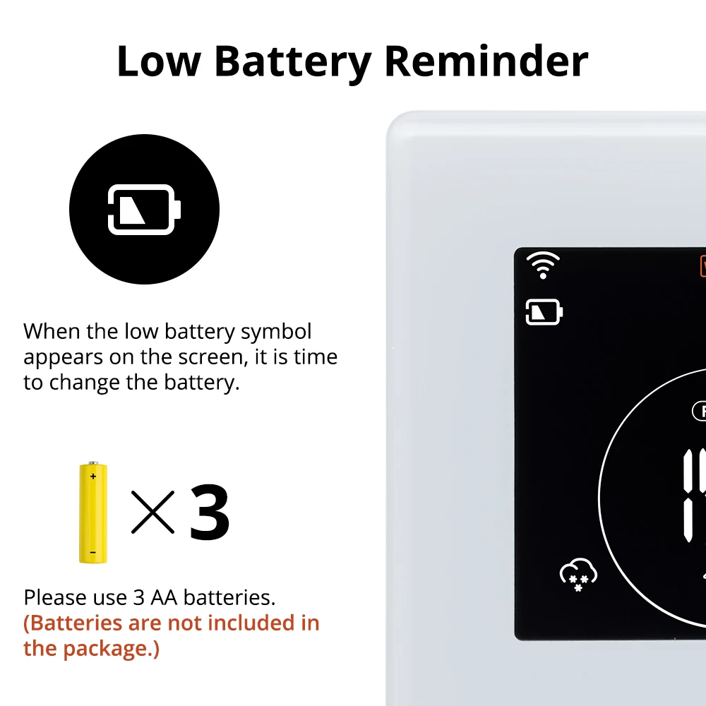 Beok Tuya Smart Thermostat Battery Powered Smart Home Gas Boiler Wifi Temperature Controller Work with Alexa Google Home