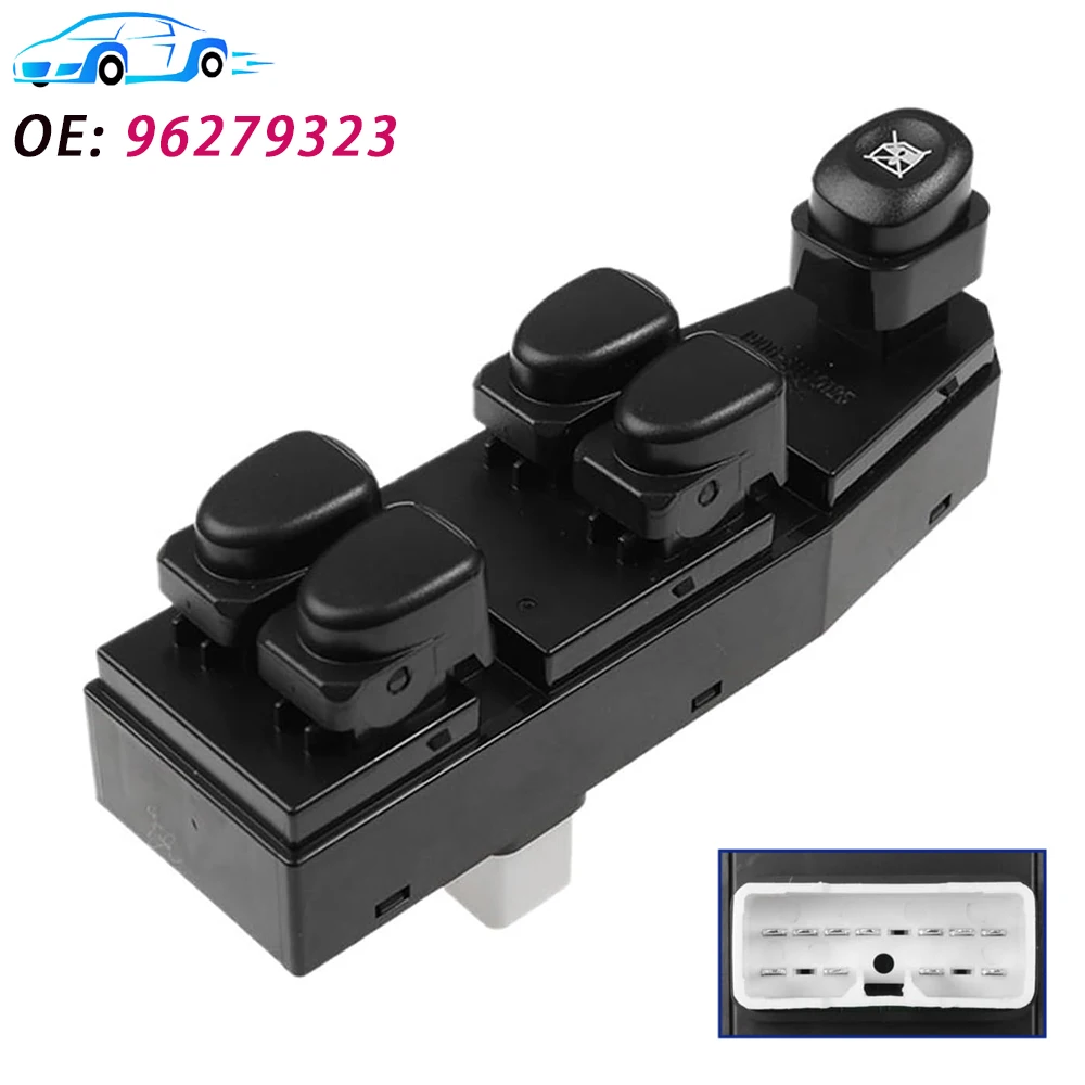 11 Pins Front Left Driver Side Window Control Switch Glass Regulator Button for GMC Chevrolet Car Accessories 96279323