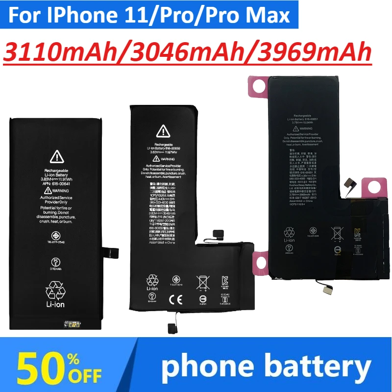 

Литий-ионный аккумулятор мобильного телефона для IPhone 11 IPhone 11 Pro IPhone 11 Pro Max Аккумуляторная батарея