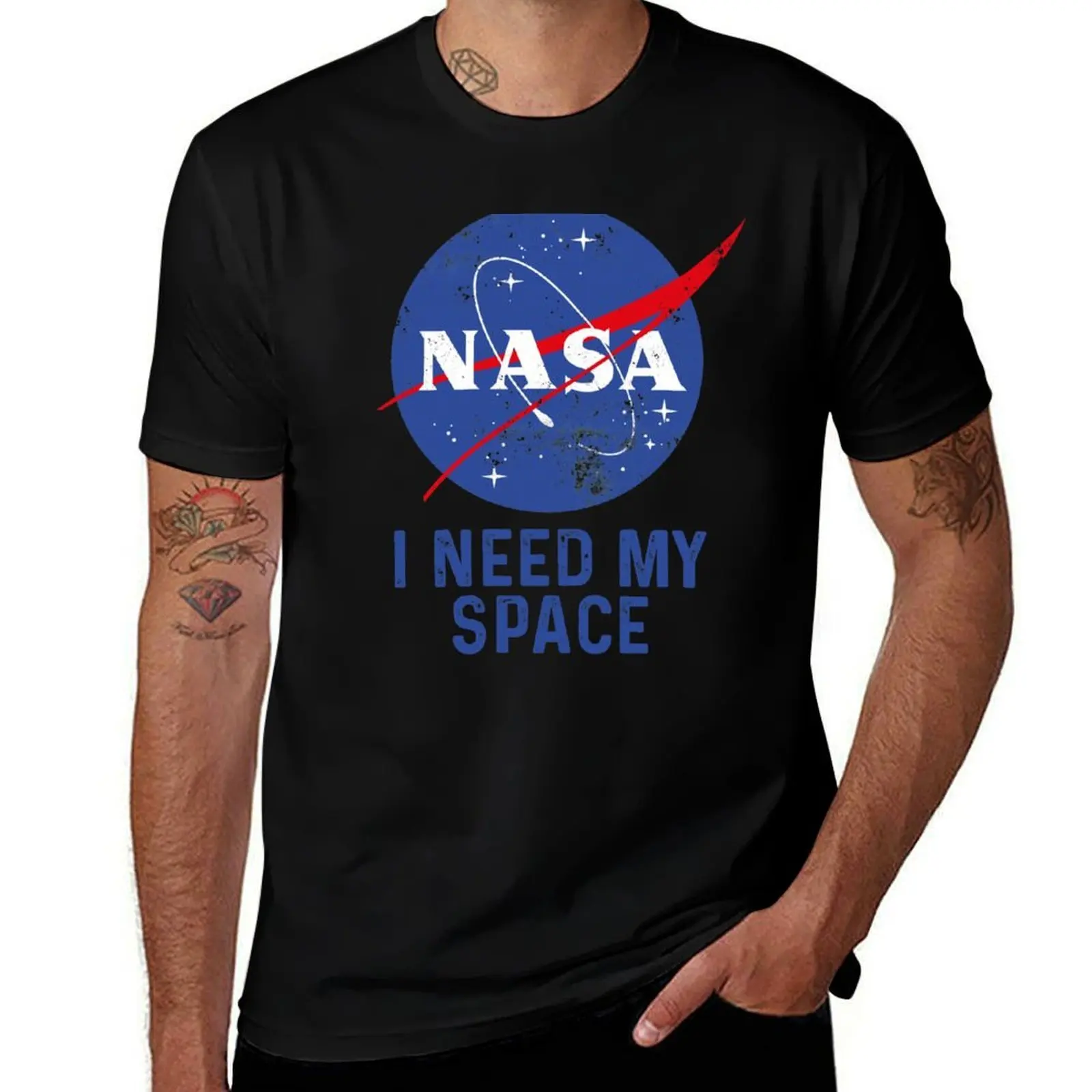 

Футболка I Need My Space (NASA), хлопковые футболки, мужская футболка высокого качества, летняя футболка