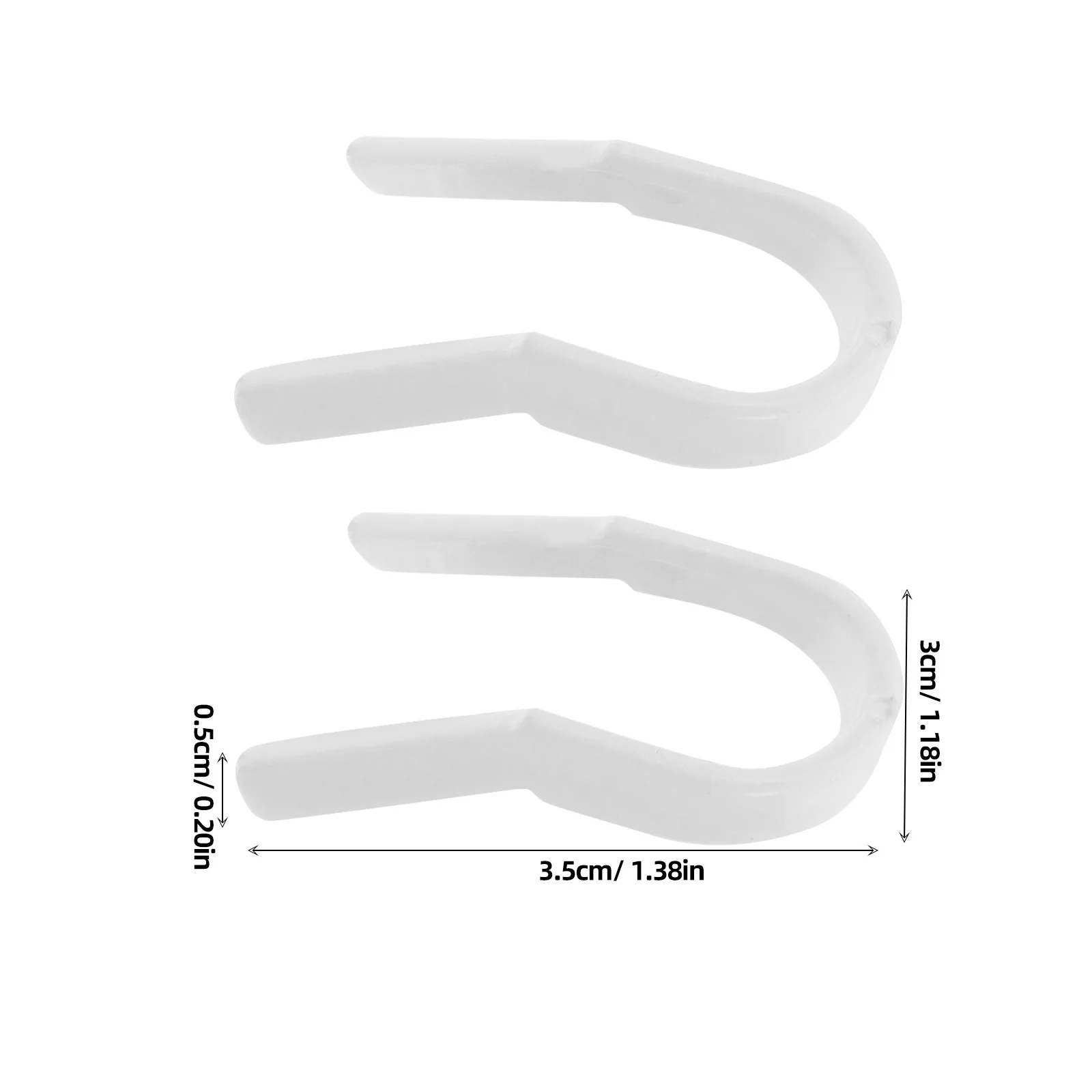 10 قطع من مشابك تصحيح الأنف بتصميم على شكل حرف U من البلاستيك المتين لمشابك رفع ملحقات الأنف المحددة