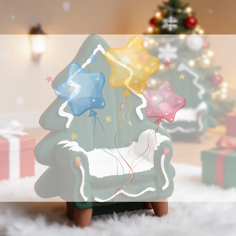 Miniature Christmas Tree-Shaped Chair Model Ornament Christmas Decoration Ornament Christmas Element Gift For Family Friends