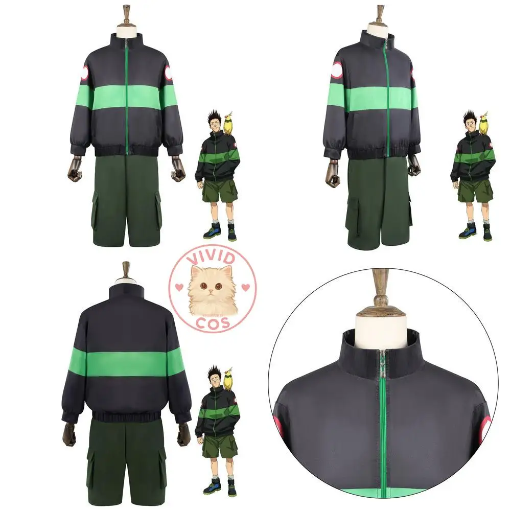 

Trending Anime Sakamoto Days Cosplay Costume Heisuke Mashimo Classic Role Play Outfit Men Green Suit for Comic Con Halloween