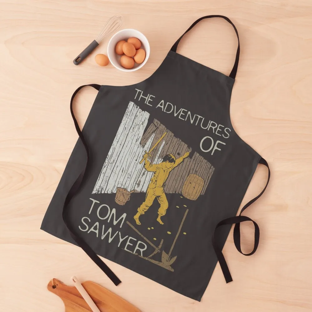

Books Collection: Tom Sawyer Apron Kitchens Woman for women with pocket kitchen gadgets cooks clothes Apron