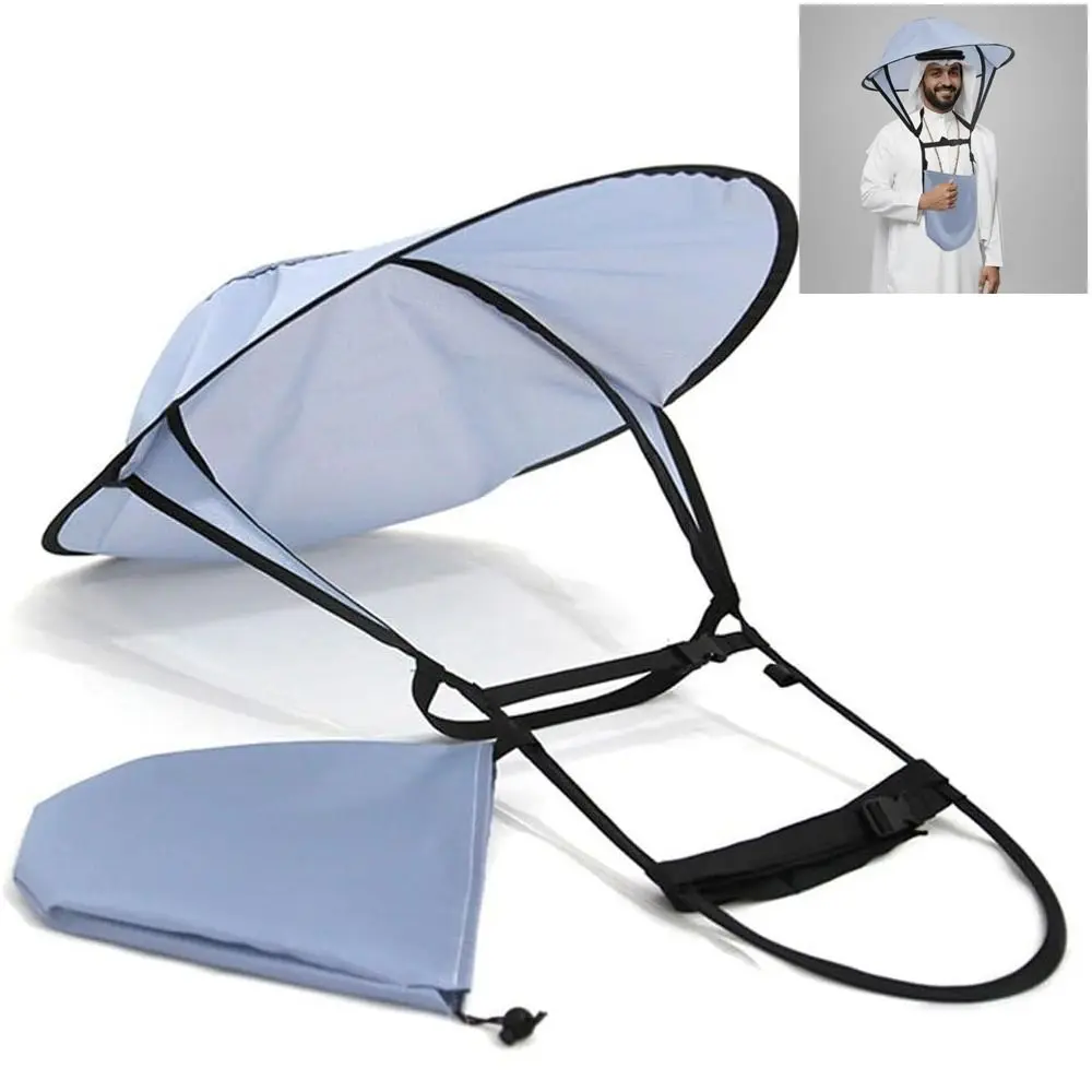 High Quality Portable Prayer Sun Hat Foldable Polyester Umbrella Hat Easy to Use Lightweight Sunshade Headwear Outdoor
