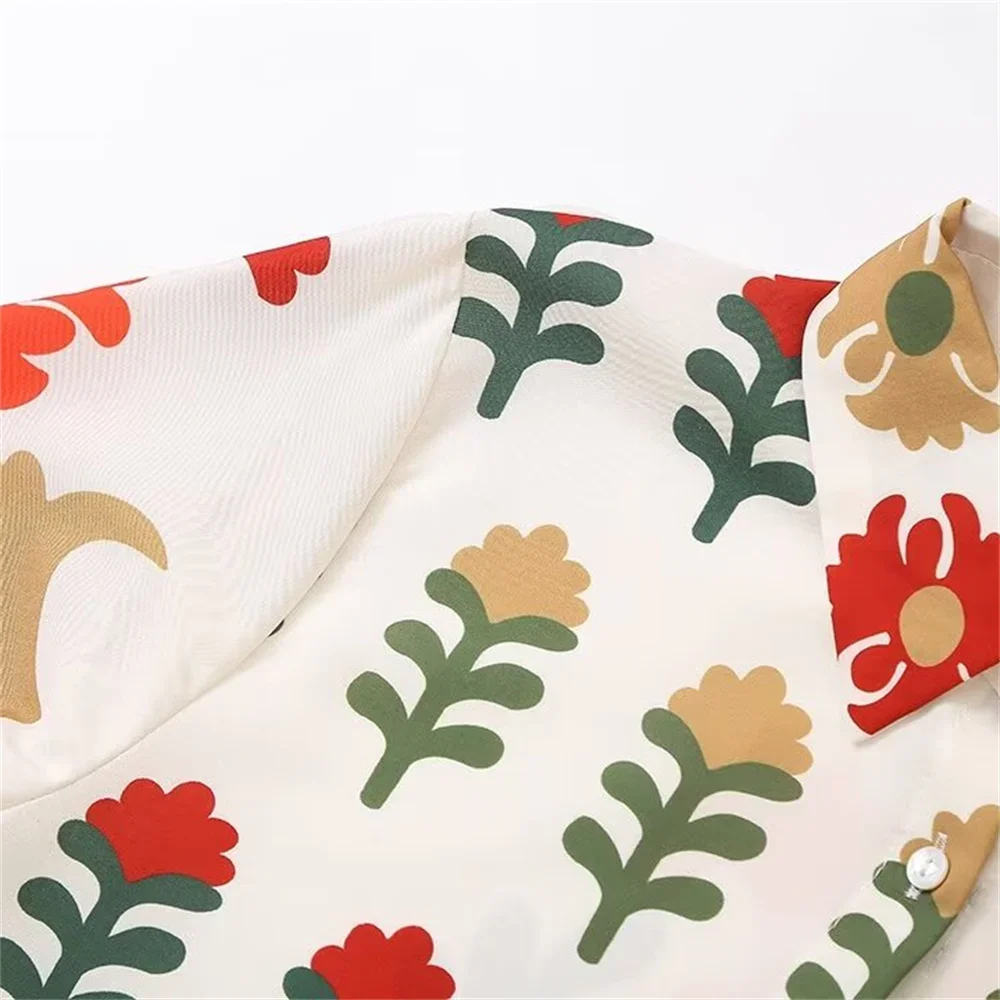 2024 autunno nuovo prodotto moda donna tempo libero posizionamento allentato stampato manica lunga stile vacanza vestito