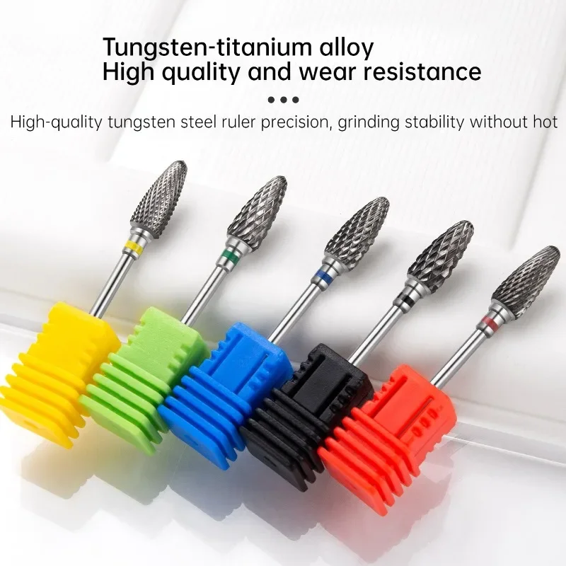 Nail Polish Head Vacuum Alloy Tungsten Steel Grinding Head Polishing Nail Remover and Manicure Tool Polishing Drill Bit Supply