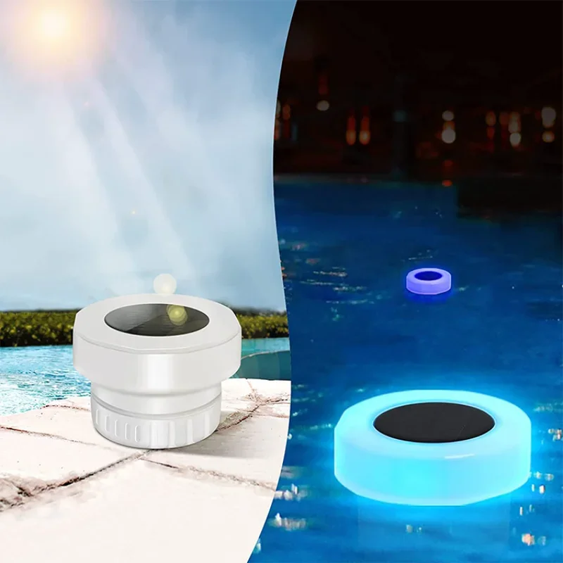 2025 New Symphony Solar Pool Disinfection Box Light, Pool Floating Box LED Glow, Floating Automatic Drug Delivery Device