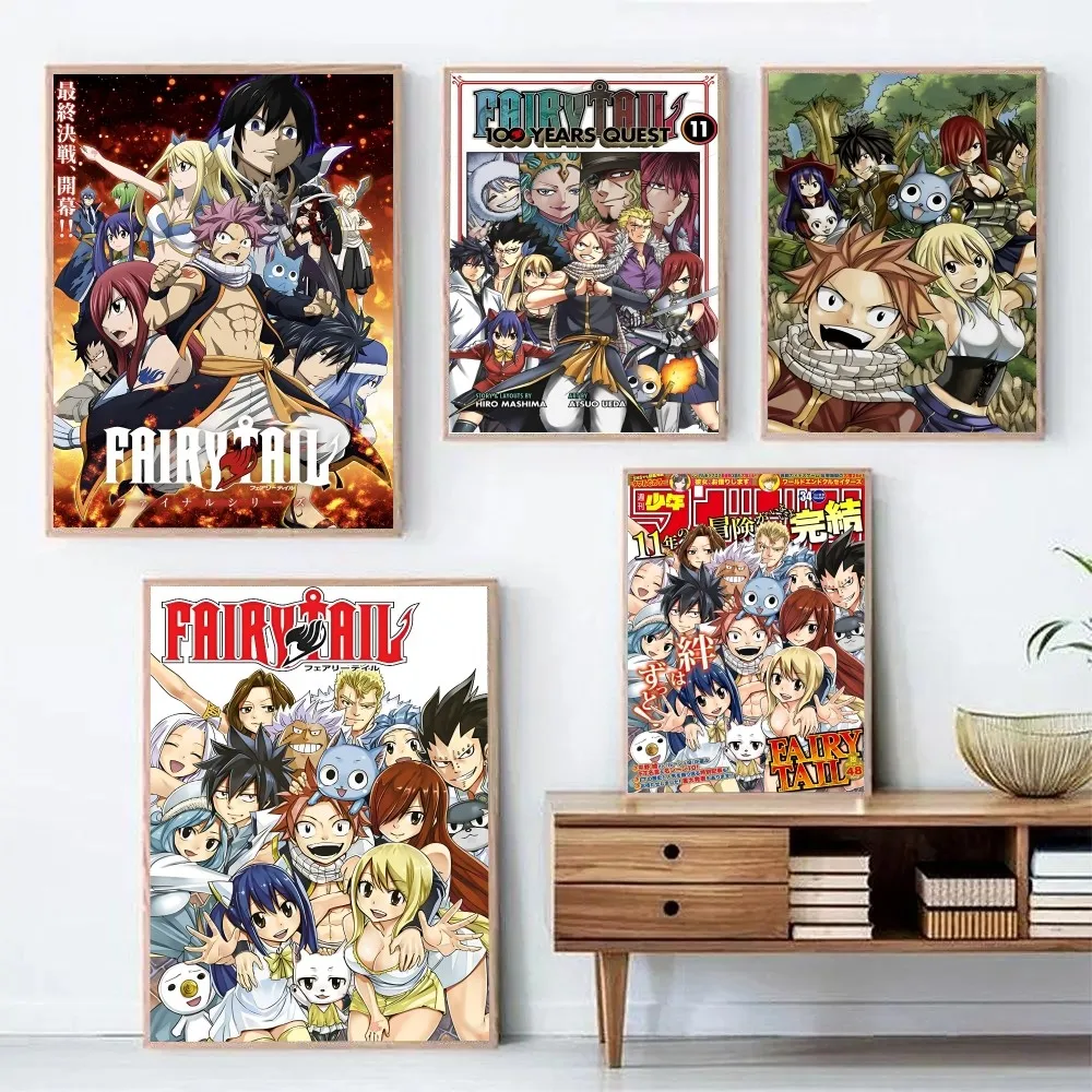 1PC Anime Fairy Tail Poster Paper Print Home Living Room Bedroom Entrance Bar Restaurant Cafe Art Painting Decoration