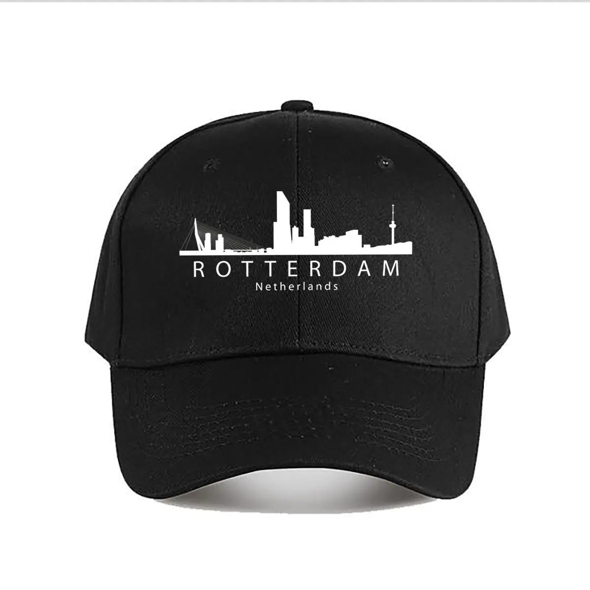 Rotterdam Netherlands Skyline Baseball Cap Fashion Men Sunhat Women's Outdoor Sports
