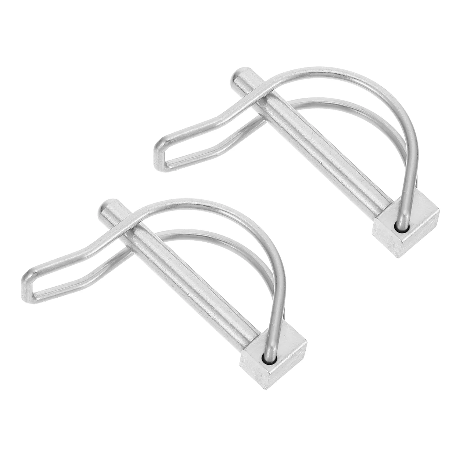 

2 Pcs Quick Release Safety Coupler Pin Connection Stroller Lock Wire Hitch Hook Clip Stainless Steel Boat