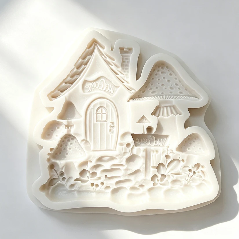 Mushroom House Silicone Mold Sugarcraft Chocolate Cupcake Baking Mold Fondant Cake Decorating Tools
