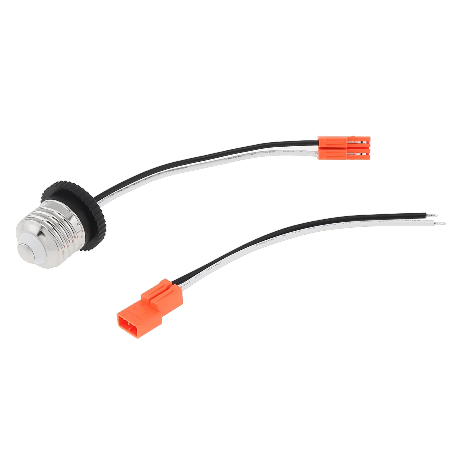 Adaptador de enchufe E26, convertidor de Base media macho, tornillo, enchufe de bombilla Pigtail para luces de techo, accesorios de iluminación