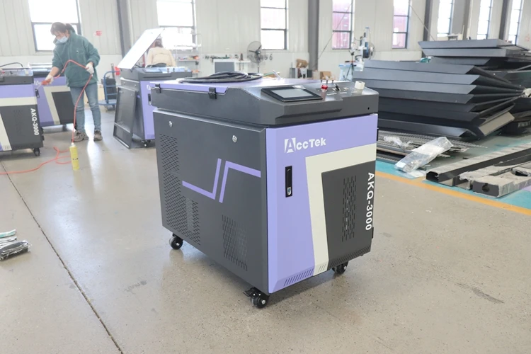 3000W Metal Roxide Pintura Remoção Máquina de Limpeza a Laser de Fibra Preço Max Raycus Fonte Laser