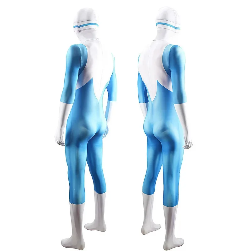 

CyThe Incredibles 2 Frozone. ‌ Jumpsuit Cosplay Costume 3D Bodysuits Halloween Masquerade Carnival Party Outfits for Adult Kid