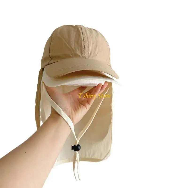 N58F Quick Drying Baseball Hat Hat for Girls Kids Neck Flap Casual Hat for Sports Gym Mountain Camping Hat Outdoor Activity