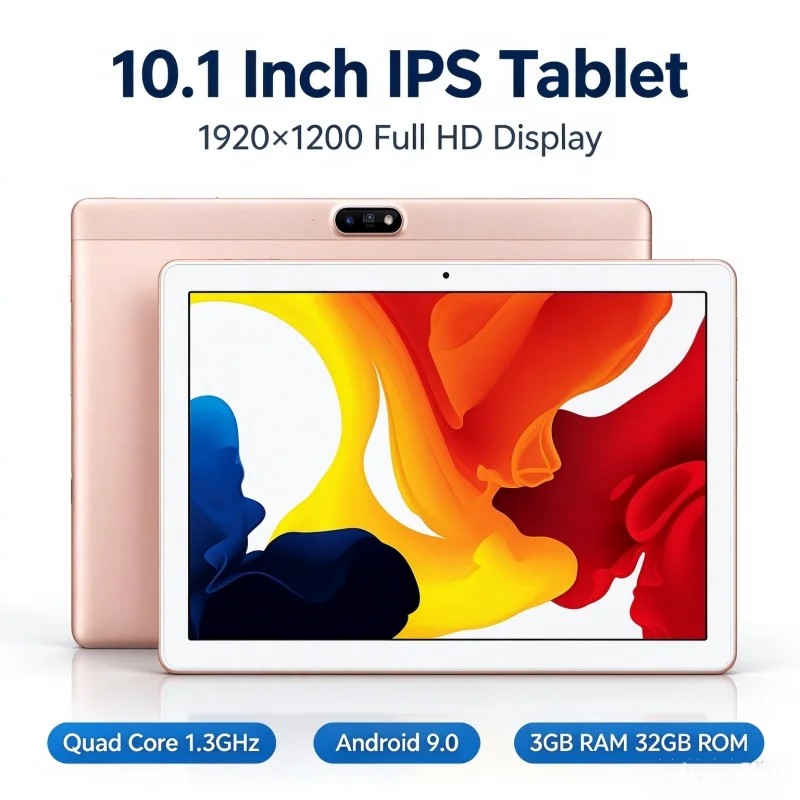 10.1인치, 3GB RAM, 32GB ROM, F8 안드로이드 9.0 태블릿 PC, 1920x1200 IPS 디스플레이, MT8163 CPU, 듀얼 카메라, Wi-Fi 지원