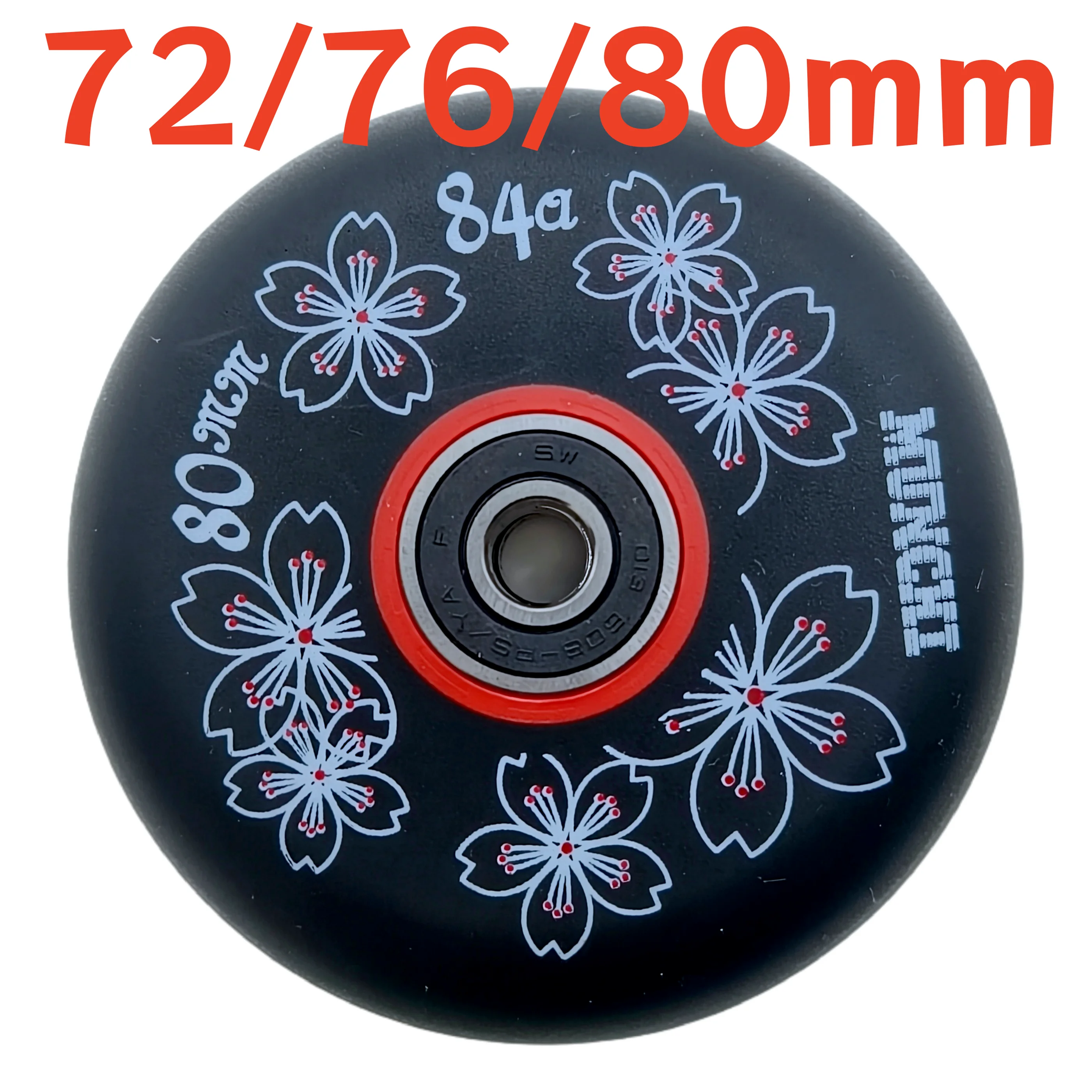 ベアリング付きpuインラインスケートホイールfsk-84a-72mm-76mm-80mmバッチあたり8つのホイール