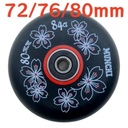Inline skate wheel FSK 84a 72mm 76mm 80mm pu material with bearings 8wheels/lot