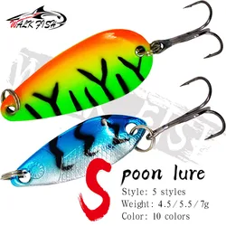 WALK FISH 1PCS 4.5G 5.5G 7G 7.5G Metal Spinner Spoon Lure Sequins Noise Hard Bait Paillette Swimbait Trout Bass Fishing Lure