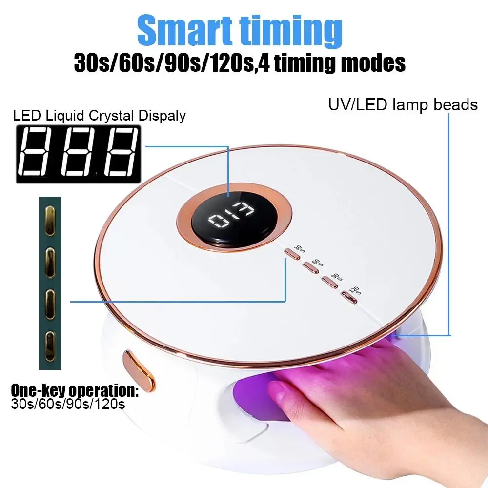 손톱용 LED 램프 전문 건조 램프, UV 젤 네일 광택제 건조, 빠른 건조 아트 살롱 장비, 매니큐어용 모든 용품, 168W