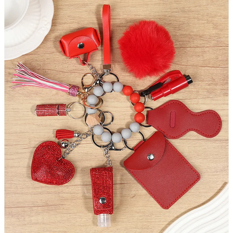 Protection Defence Key Chains Set Accessories for Women Safety Wristlet Self Defense Keychain