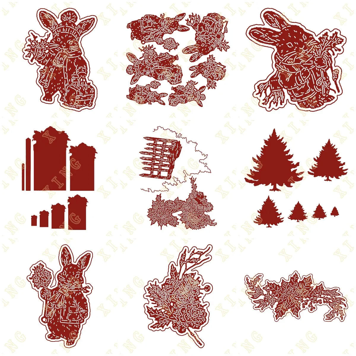 

Christmas Tales Gathering Festive Fence Metal Craft Cutting Dies For DIY Scrapbooking Paper Diary Decoration Manual Handmade