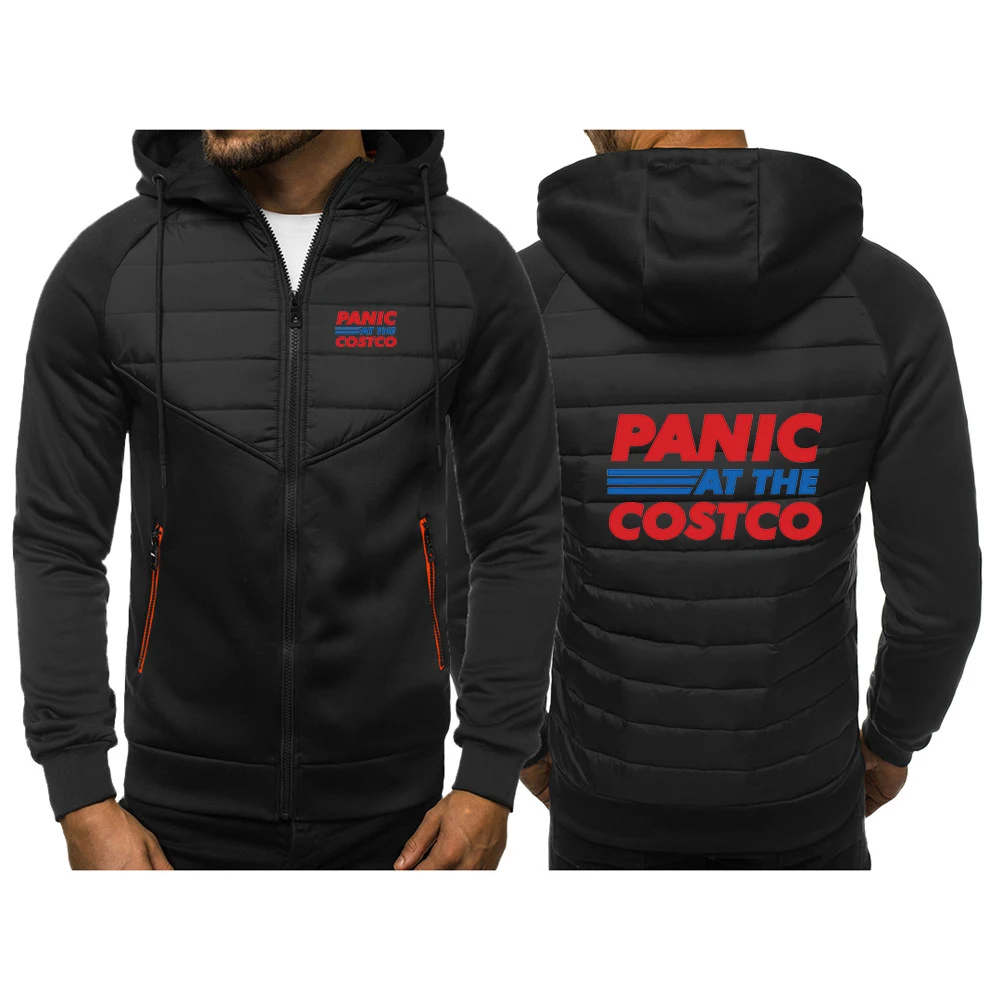 

2025 Panic At The Costco Graphic Spring Autumn Man's New Three-Color Cotton-Padded Hoodies Premium Slim Fashion Comfortable Coat