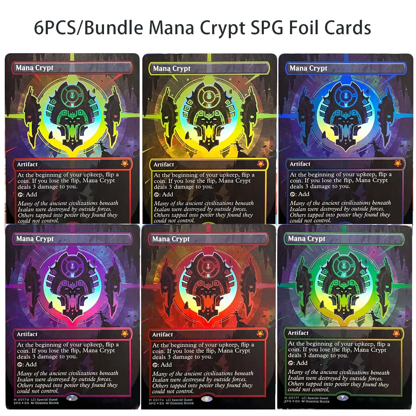 

DUODUOBAO Magical Custom Proxies Gathering 6Pieces/Bundles Cards Discount Price Big Sale Mana Crypt 17abcdf Neonink Foil