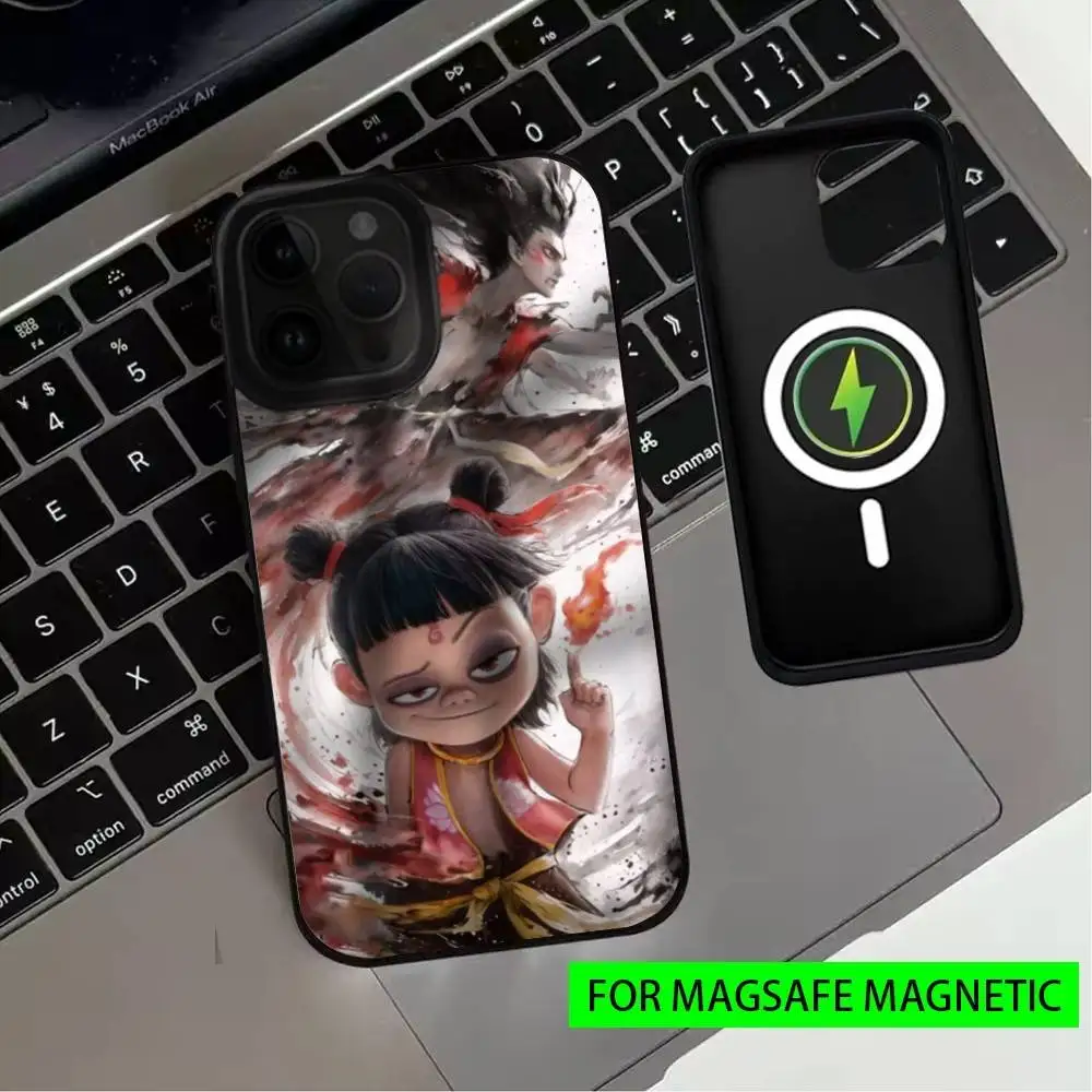 เคสโทรศัพท์ลายอนิเมะน้องเน่จ่า สำหรับ iPhone17,16,15,14,13,12,11 Plus,Pro Max รองรับแม่เหล็กสำหรับการชาร์จไร้สาย Magsafe