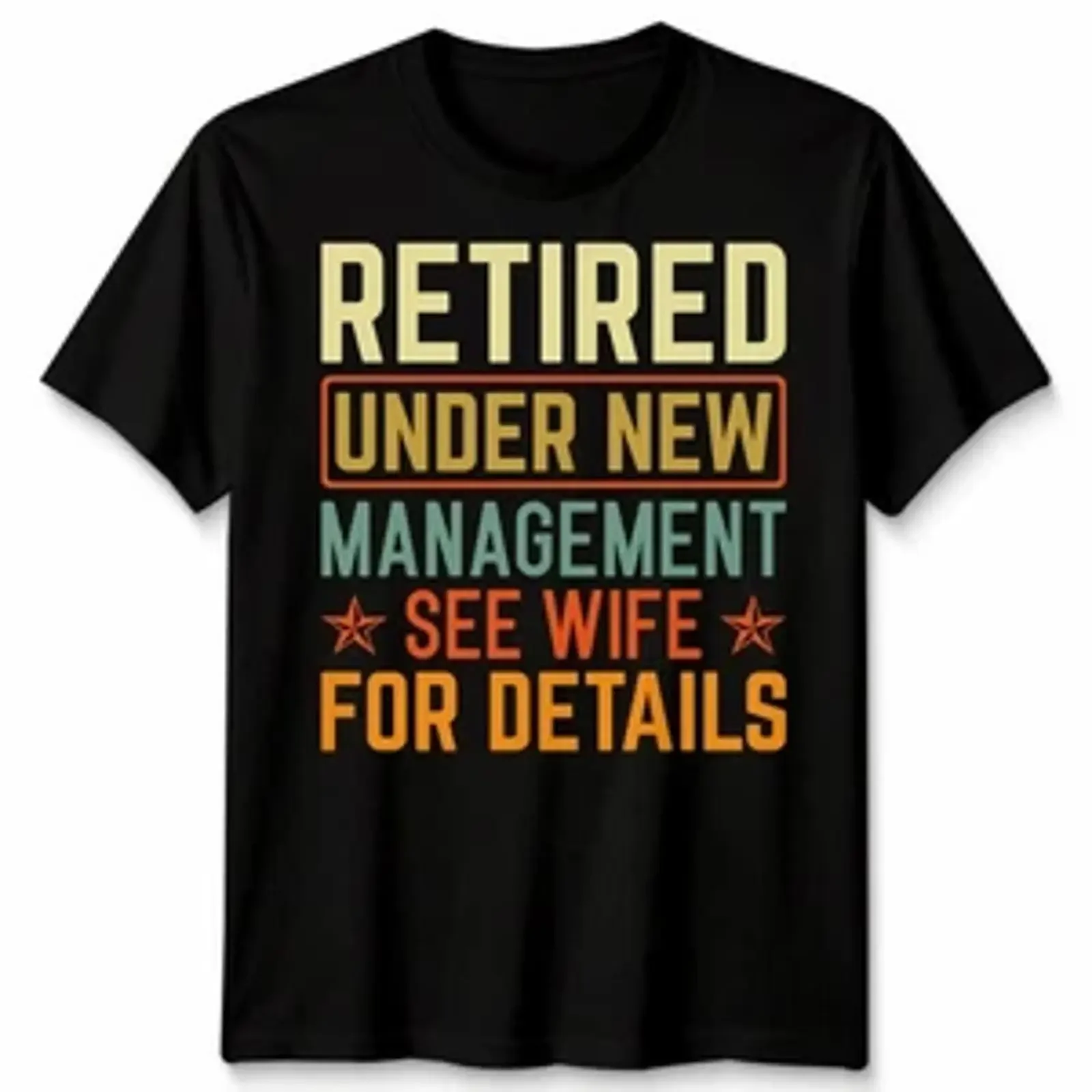 Camiseta Retirada Bajo Nueva Administración Para Homens Ver Esposa Mais Detalhes Presente Divertido Vintage Streetwear Lavado
