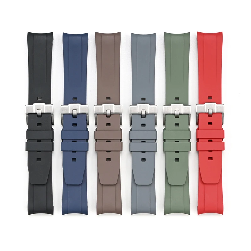 ยางนุ่มซิลิโคน 20 มม.สายนาฬิกาพิเศษสําหรับ TUDOR Black Bay GMT/PRO ปลายโค้ง PIN BUCKLE QUICK RELEASE นาฬิกา