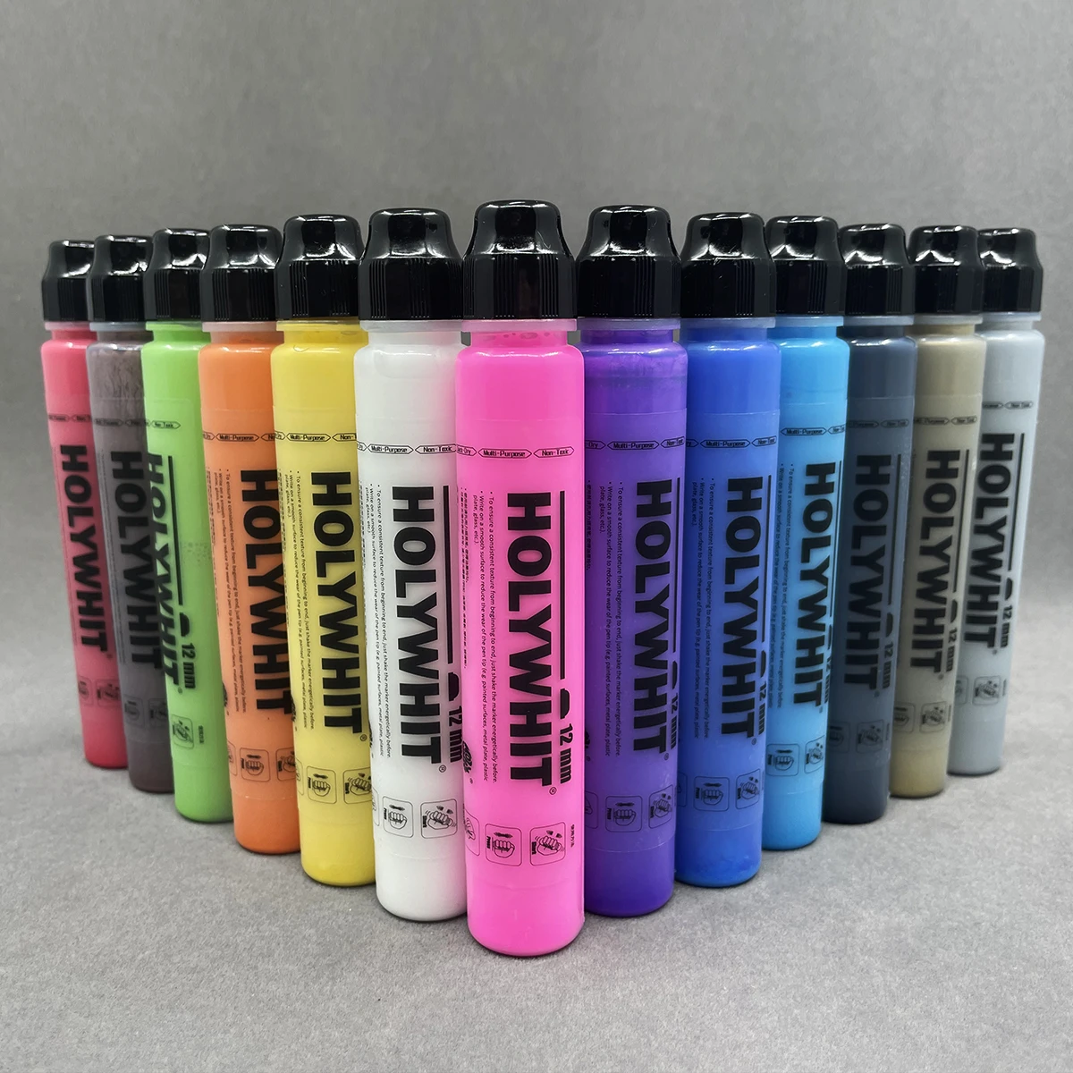 Imagem -03 - Impermeável à Base de Óleo Pintura Signature Pen Ponta Redonda Highlighter Graffiti Flow Pen Mark Pintura de Parede 12 mm 50ml