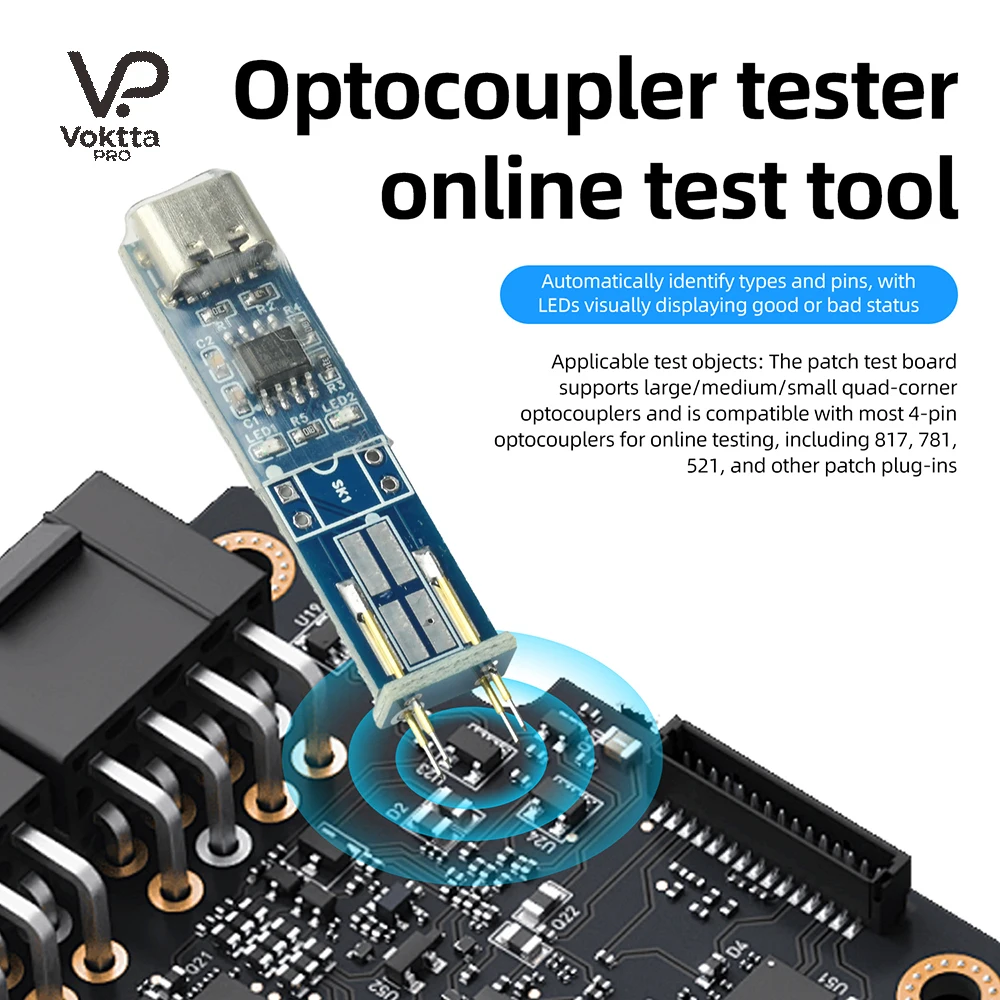 4 Pin Optocoupler Test Board Optocoupler Test Board Optocoupler In-Line Test Board For Electronics Repair with Type C