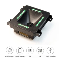 Embedded 1D 2D Barcode Scanner QR Bar Code Reader Module Scanner RS485 Port Connection Auto Scanning for Gate Machine Tickets