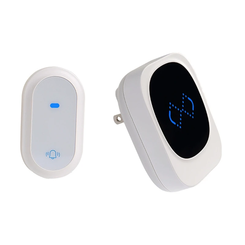 Wireless Home Welcome Smart Doorbell Self-Powered IP68 Waterproof 180M Remote With 38 Songs US Plug