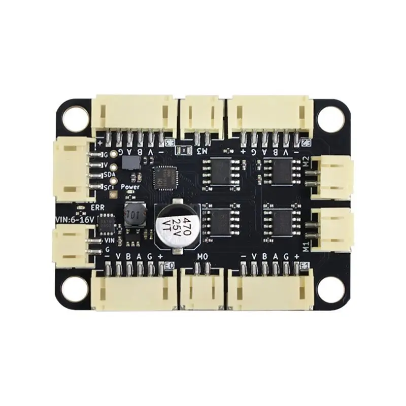 【SURPISE】MD40 Driver Module I2C-Controlled PH2.0 Motor Sensor Board 4-Channel Motor Driver Smart Car Platform For 4 DC Motors