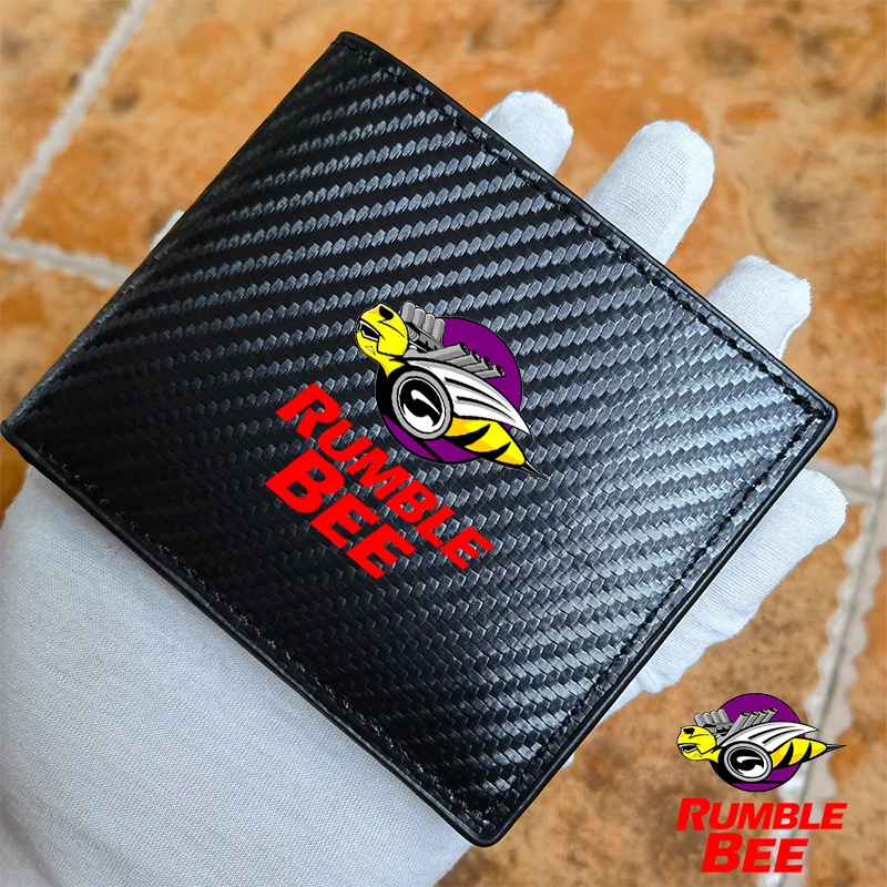 for Dodge rumble bee supre ram 1500 6.4l Scatpack car carbon fiber leather wallet Card package car accessories