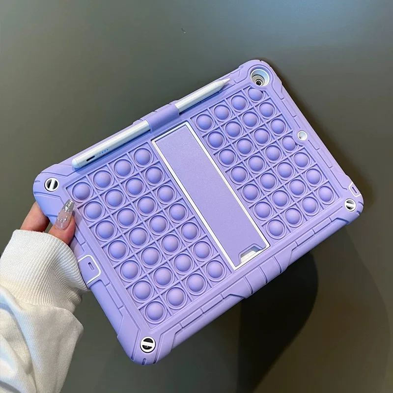 Airbag decompression hard shell is suitable for ipad silicone with bracket anti-bending all-inclusive shell