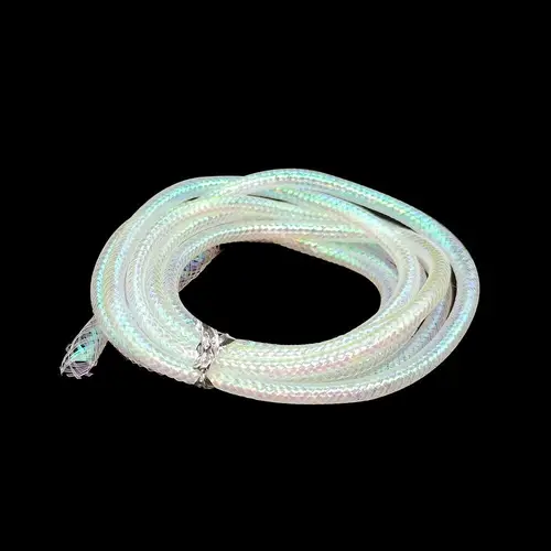 Imagen 2 del producto 1M atado de moscas Midge Ribbing Ninfa Streamer Material del cuerpo perla intermitente cadena Minnow oropel Multicolor Mylar tubo de malla tubo trenzado