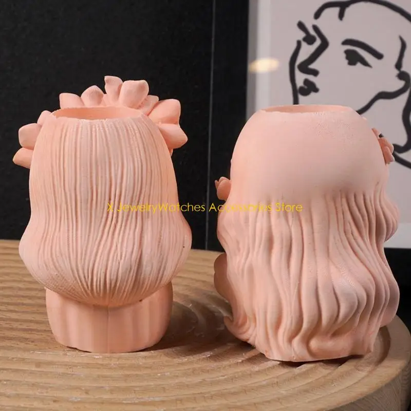 

31KD Flexible Elastomer Farmer Cast With Decorative Little Girl And Blossomy Hoop For Rosin Art Projects